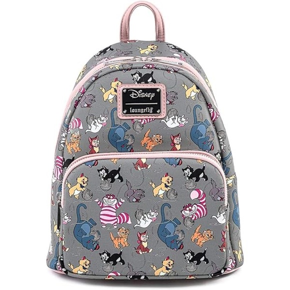 Disney Handbags - Disney x Loungefly Gray Pastel Animal Print Mini Backpack